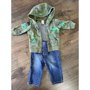 Carters Baby Boys Dino Hoodie Jacket 3 Months Outfit set